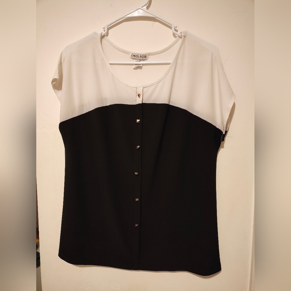 Carol Rose White Fitted Button Down Shirt
